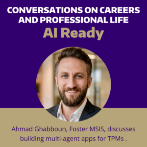 Episode promo image with circular headshot of Ahmad Ghabboun. Text reads "Conversations on Careers and Professional Life: AI Ready"